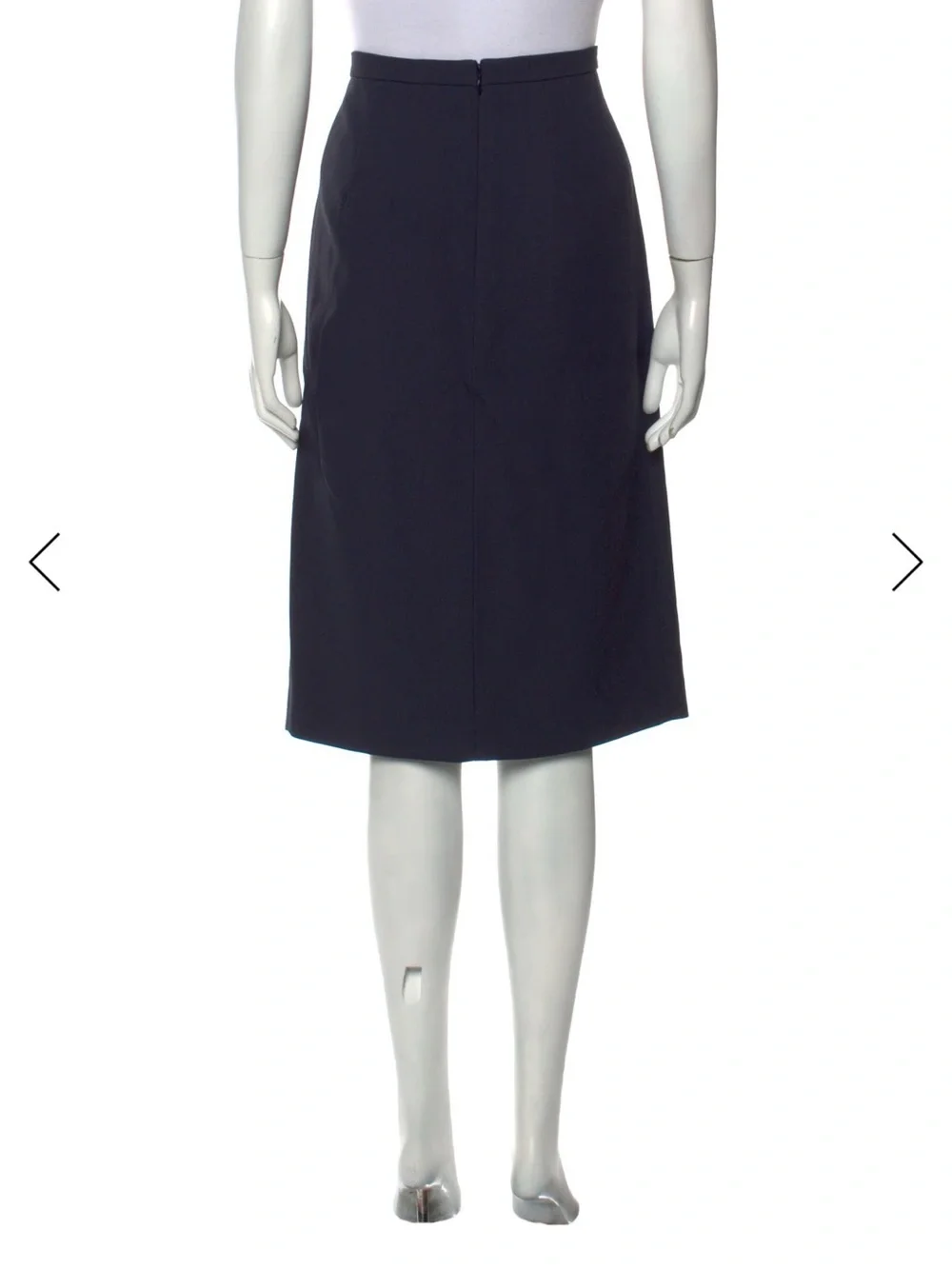 Michael Kors Collection Navy Skirt with Front Vent